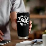 Tumbler SANDJEST pour papa - Mug de voyage isolé en acier inoxydable de 20oz pour papa de la part de ses filles ou fils - Idéal pour la fête des pères, un anniversaire ou Noël
