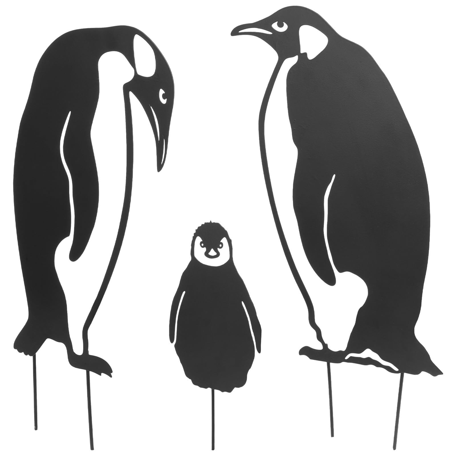Décoration extérieure pingouin en métal robuste de qualité supérieure