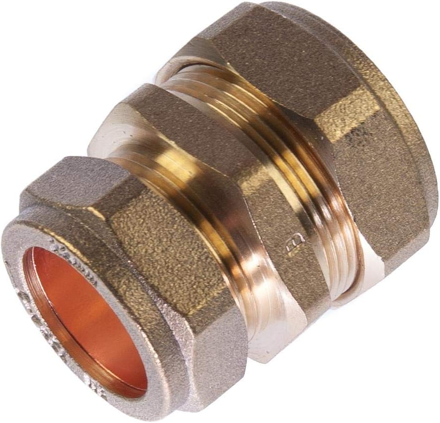 28mm x 22mm Compression Reducer Coupling Brass Plumbing Pipe Fitting Thunderfix
