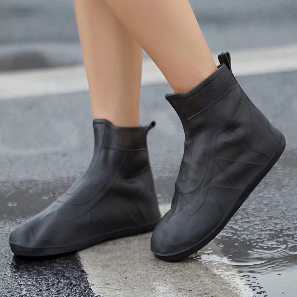 Kerio Silicone Shoes Covers Reusable Galoshes Waterproof Overshoes Rain Boots Shoe Protectors for Men and Women