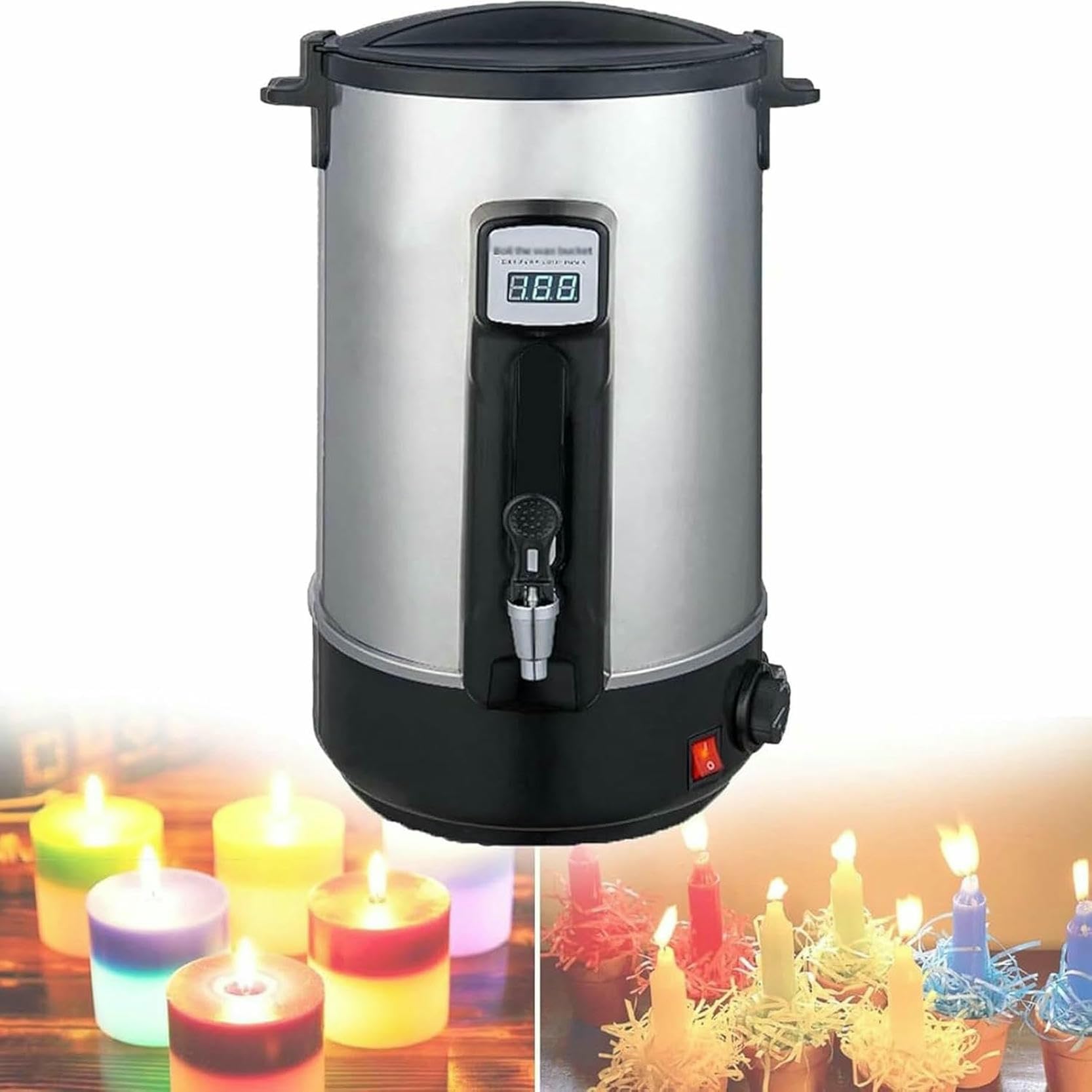 Electric wax melter 30L avec robinet de vidange pour un coulage propre et précis