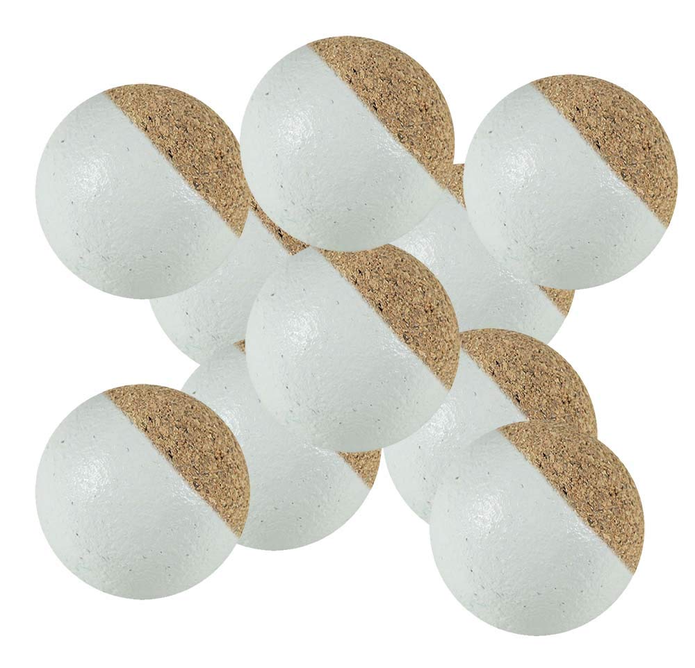 Manuel Gil Bola de Futbolín de Corcho Blanca 34 mm 13 g Pack 10 Unidades
