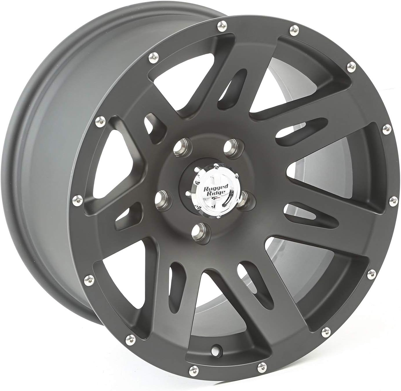 Rugged Ridge | XHD Wheel, 17x9, Black Satin, Center Cap | 15311.01 | Fits 2007-2018 Jeep Wrangler JK