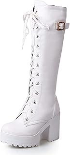 high boots white