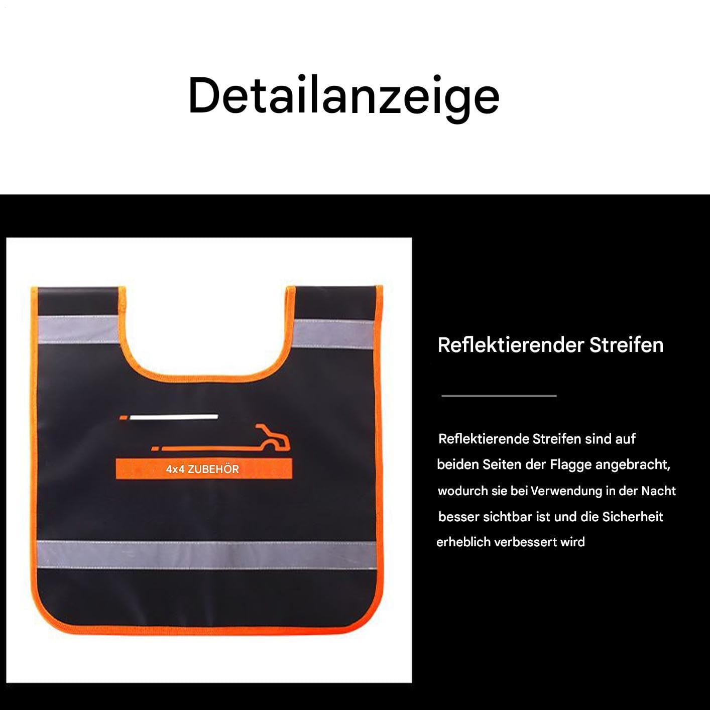 Bandera de Camión Anti-Rebote, Impermeable, Advertencia Alta Visibilidad | Bandera Reflectante Segura Para Remolque Señal Advertencia Impermeable Para Cuerda Remolque Camión Tráiler Autocaravana C