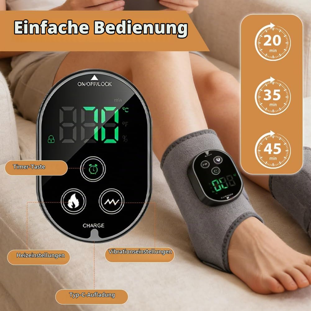 Fußmassagegerät Elektrisch Kabellos, Massagegerät mit Wärme