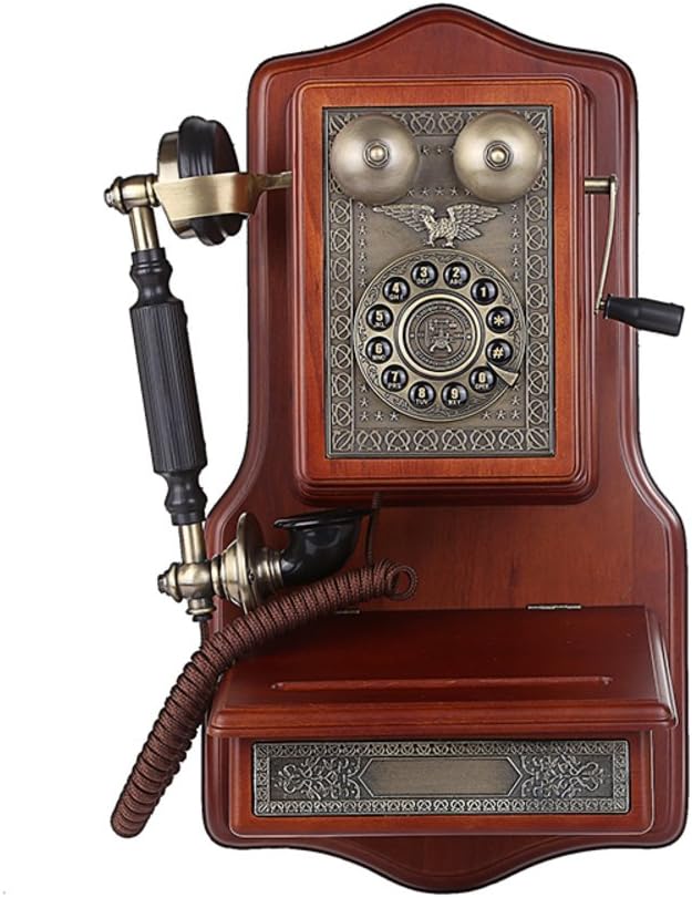 European antique wall mounted fixed radio/Fashion retro household telephones-A
