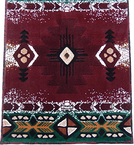 Kjgrug Runner Southwestern Apache Woven 3X10 Area Rug Burgundy Actual Size 2'3 X 10'10 #TOP1