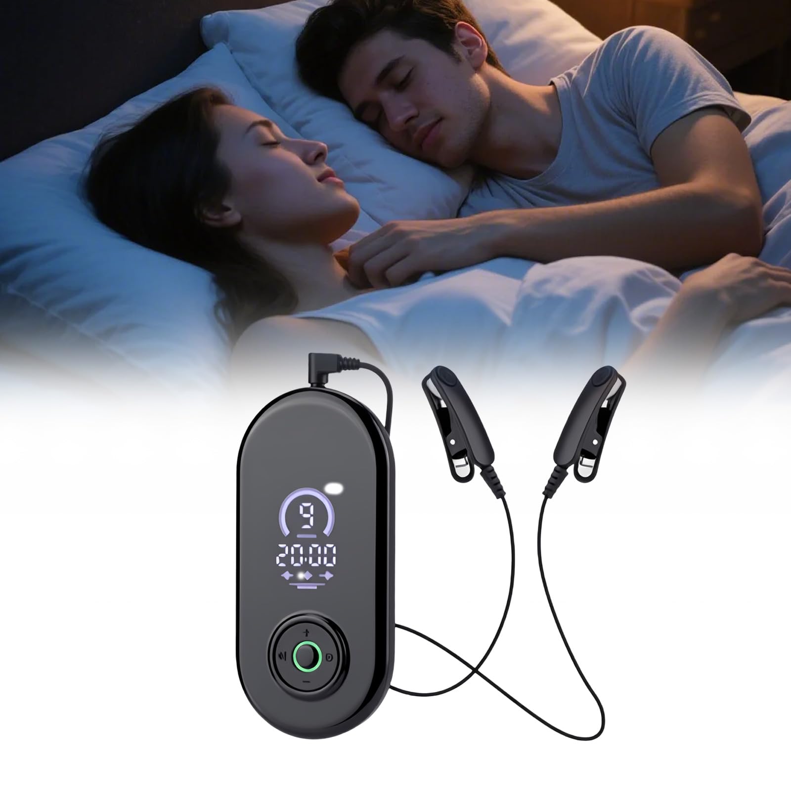 Estimulador Auricular del Nervio Vago, Dispositivo de Ayuda para Dormir Avanzado con Clips para los Oídos, 3 Modos y Ajuste de 9 Niveles, Reduce la Ansiedad, Alivia la Fatiga