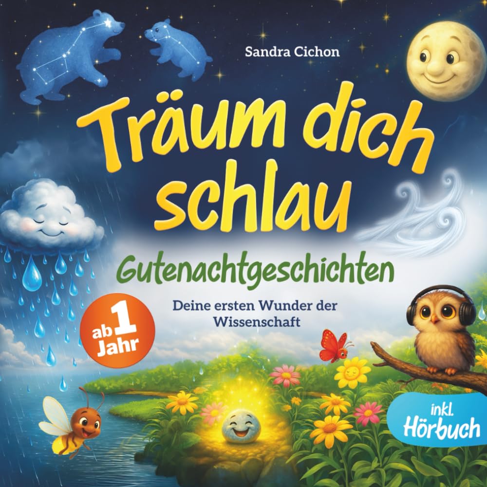 Träum dich schlau, kleines Wunder: Sanfte Gute-Nacht-Geschichten zum Staunen und erste Wunder der Wissenschaft für Kinder ab 1 Jahr I inkl. Hörbuch und Mitmachseiten