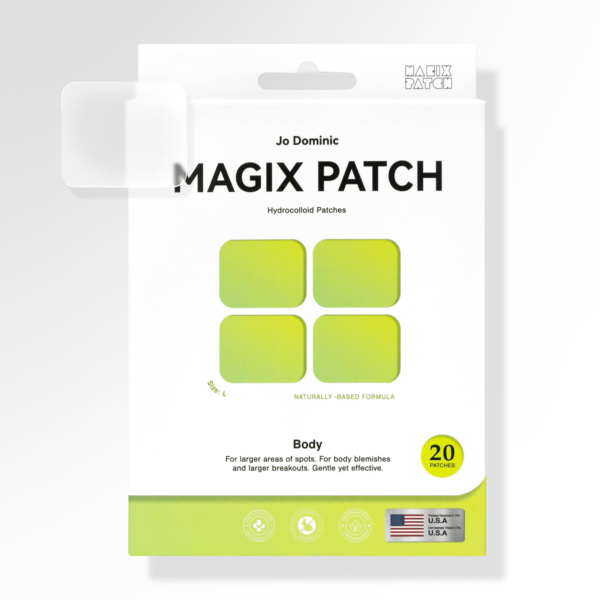 MAGIX PATCH Large Acne Patches Hydrocolloid Big Pimple Patches for Face Body Cheeks Forehead Chin Back Absorbs Oil