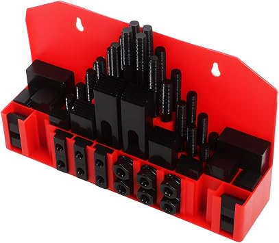 58 Piece 5/8" T-Slot 1/2" Stud Hold Down Clamp Kit | Compatible with Lathes & Metalworking Machine Tools