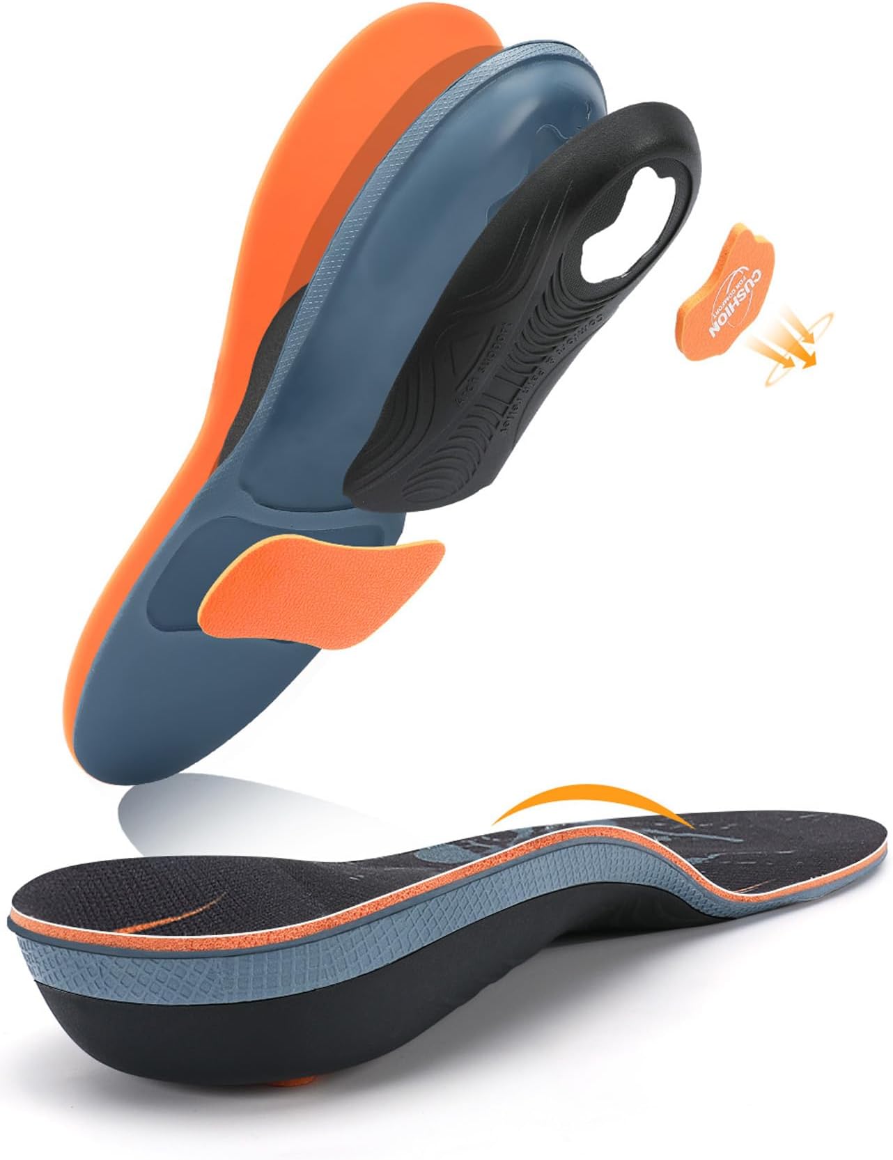 Amazon.com: Arch Support Orthotic Insoles Men Women, Poron Foam Plantar ...