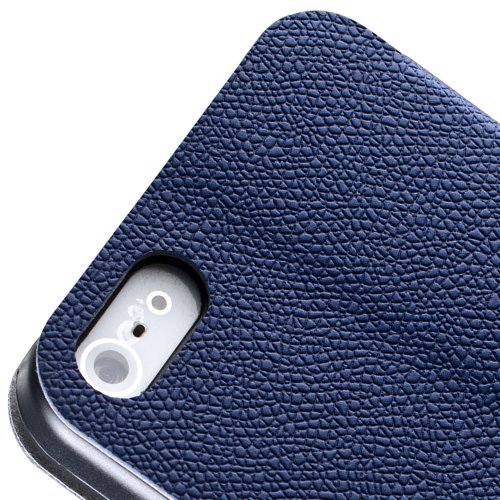 Megix (Tm) Elite Series Flip Cover Megix Technology Elite Series Flip Cover For Iphone 5/5S - Retail Packaging - Blue #TOP4
