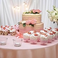 Vista 7 de TOFLEN Mini tazas de postre de 5 onzas con cucharas, 80 unidades, sirve 40, vasos redondos de plástico para aperitivos de fiesta, mousse, pudín