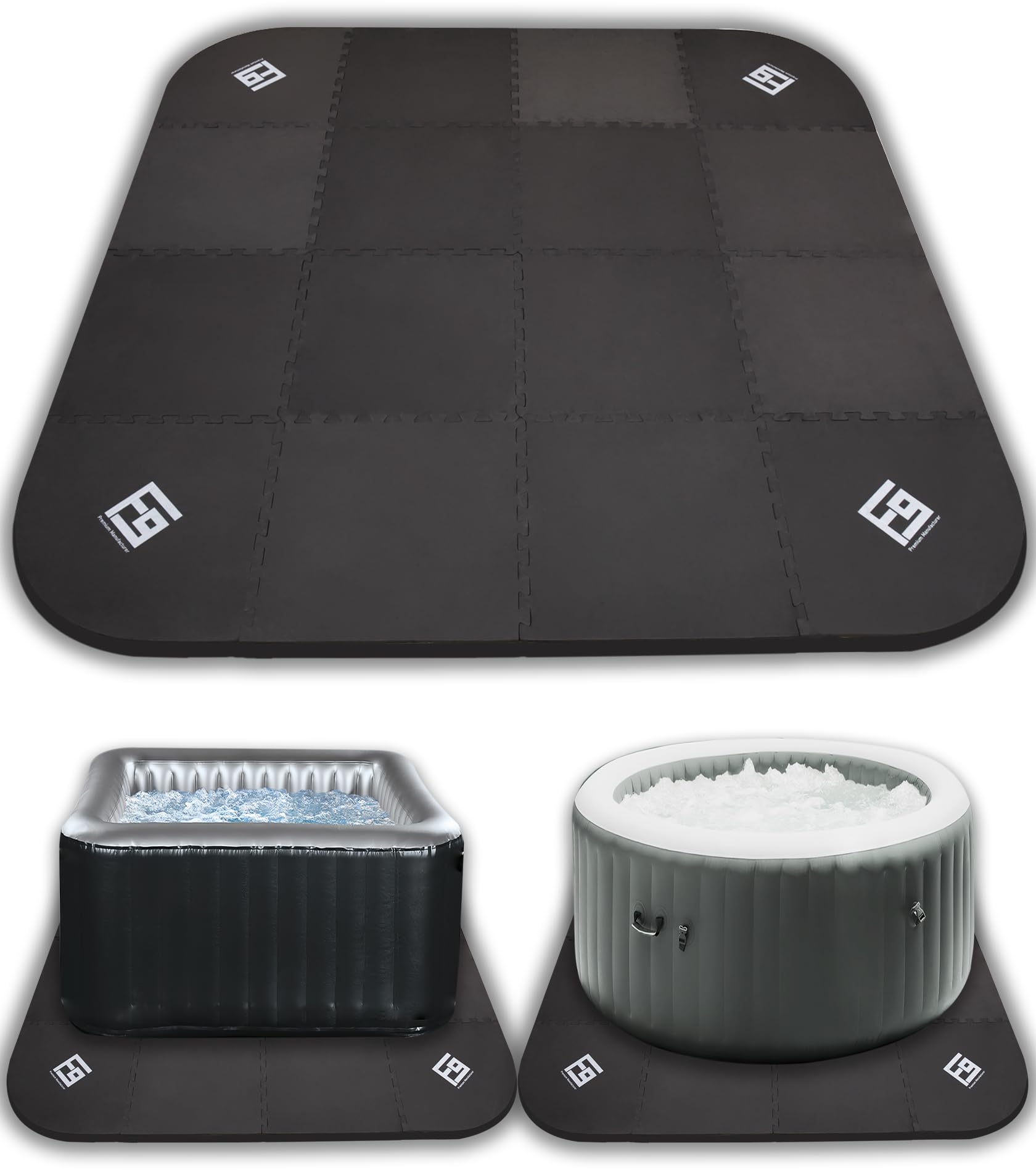 FoundGo 85inch Hot Tub Mat for Inflatable Tub