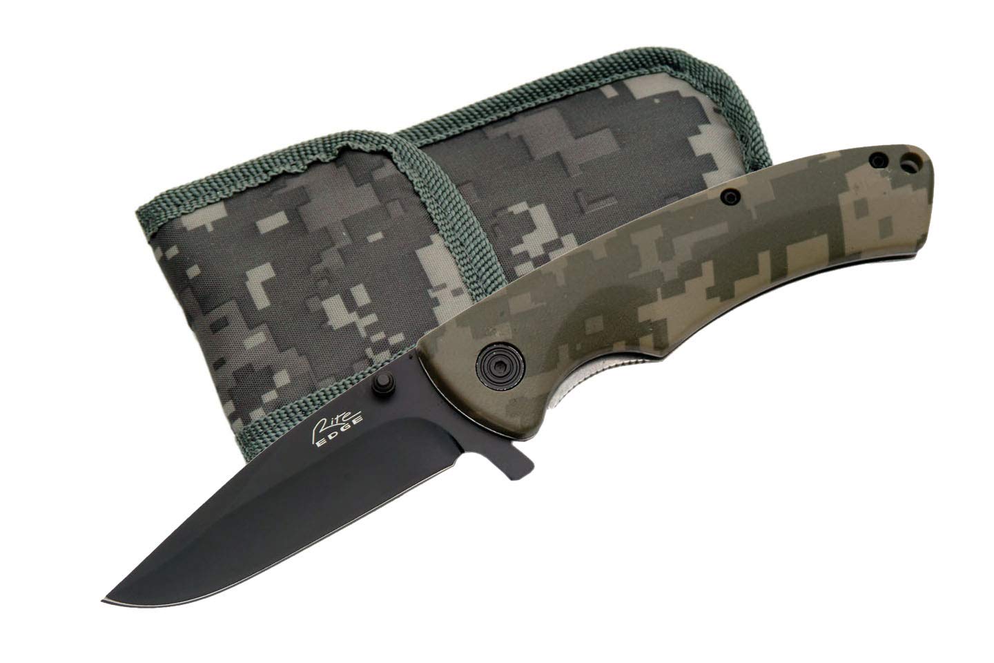 SZCO Supplies Rite Edge Camo Military Folding Knife