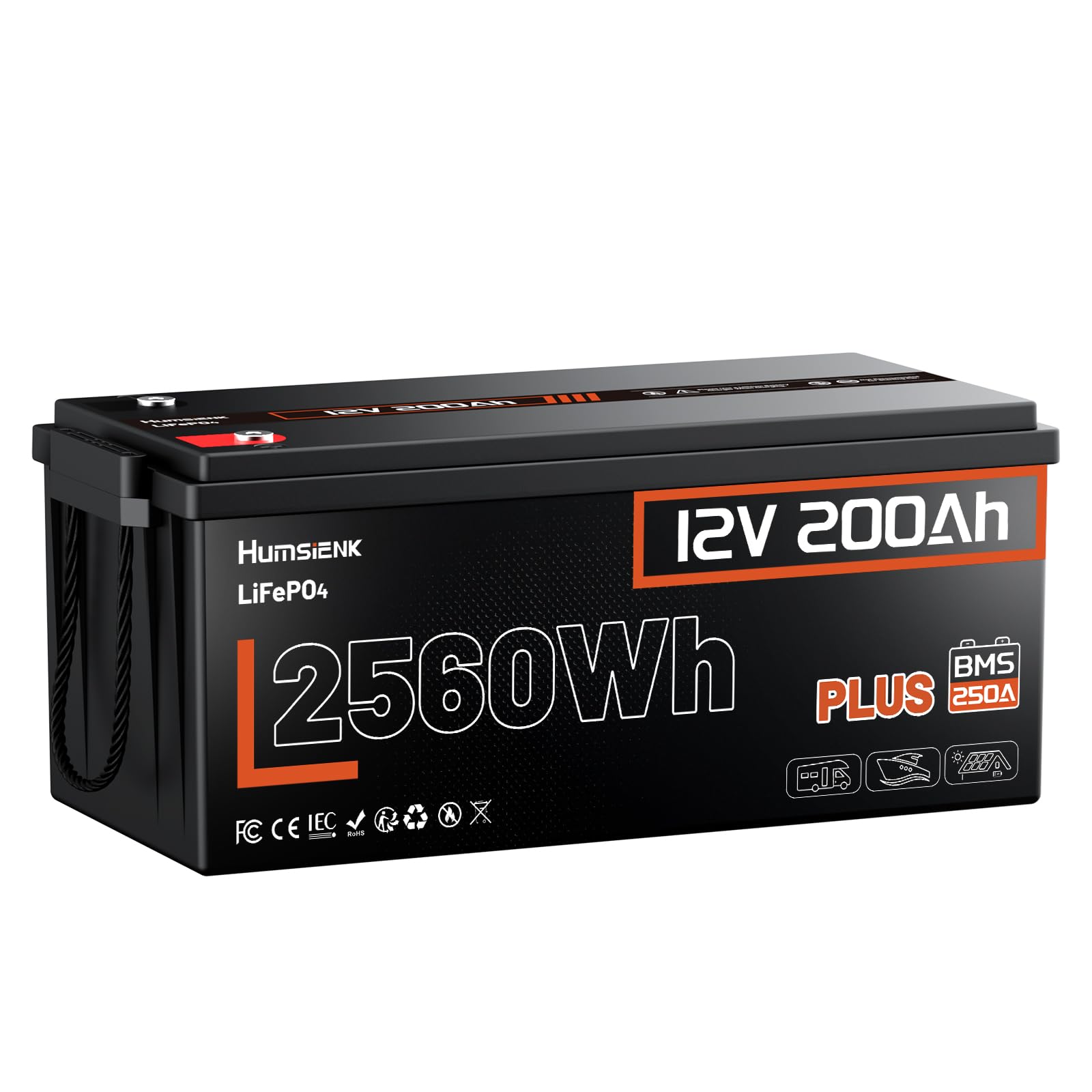 HumsiENK 12V 200Ah LiFePO4 Battery