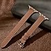 Charlam Slim Leather Band Compatible with Apple Watch Band 40mm 38mm 41mm 42mm 44mm 45mm 46mm Women,Top Grain Genuine Leather Strap Thin Wristband for iWatch Series 11 10 9 8 7 6 5 4 3 2 1 SE Ultra 3