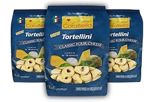 Corabella Four Cheese Tortellini Pasta, 8.8-Ounce Bag (Pack of 3)