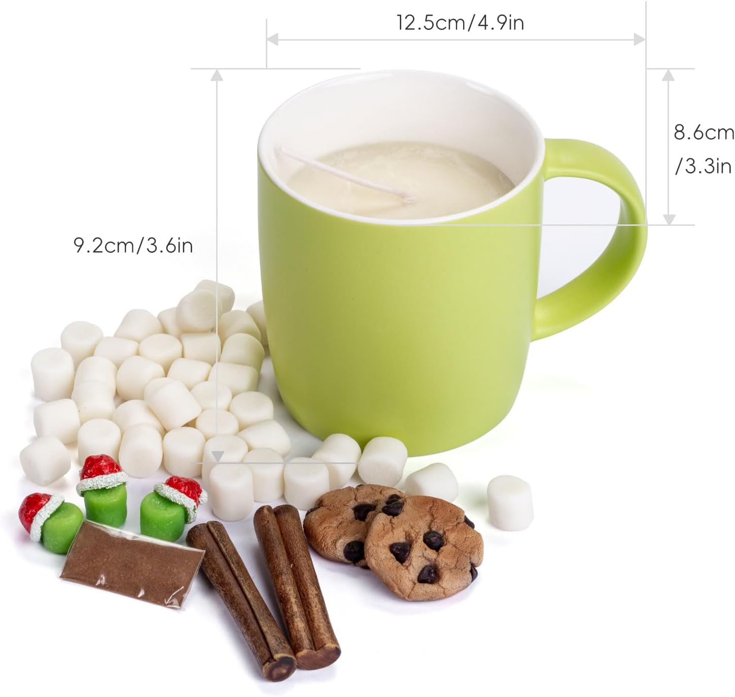 Hot Cocoa Mug Candle, Valentine’s Day Candle Gift for Her, 12.5oz Chocolate & Creamy Marshmallow Soy Wax for Home Décor, Romantic Gifts for Women Girlfriend Wife Couples - Image 6