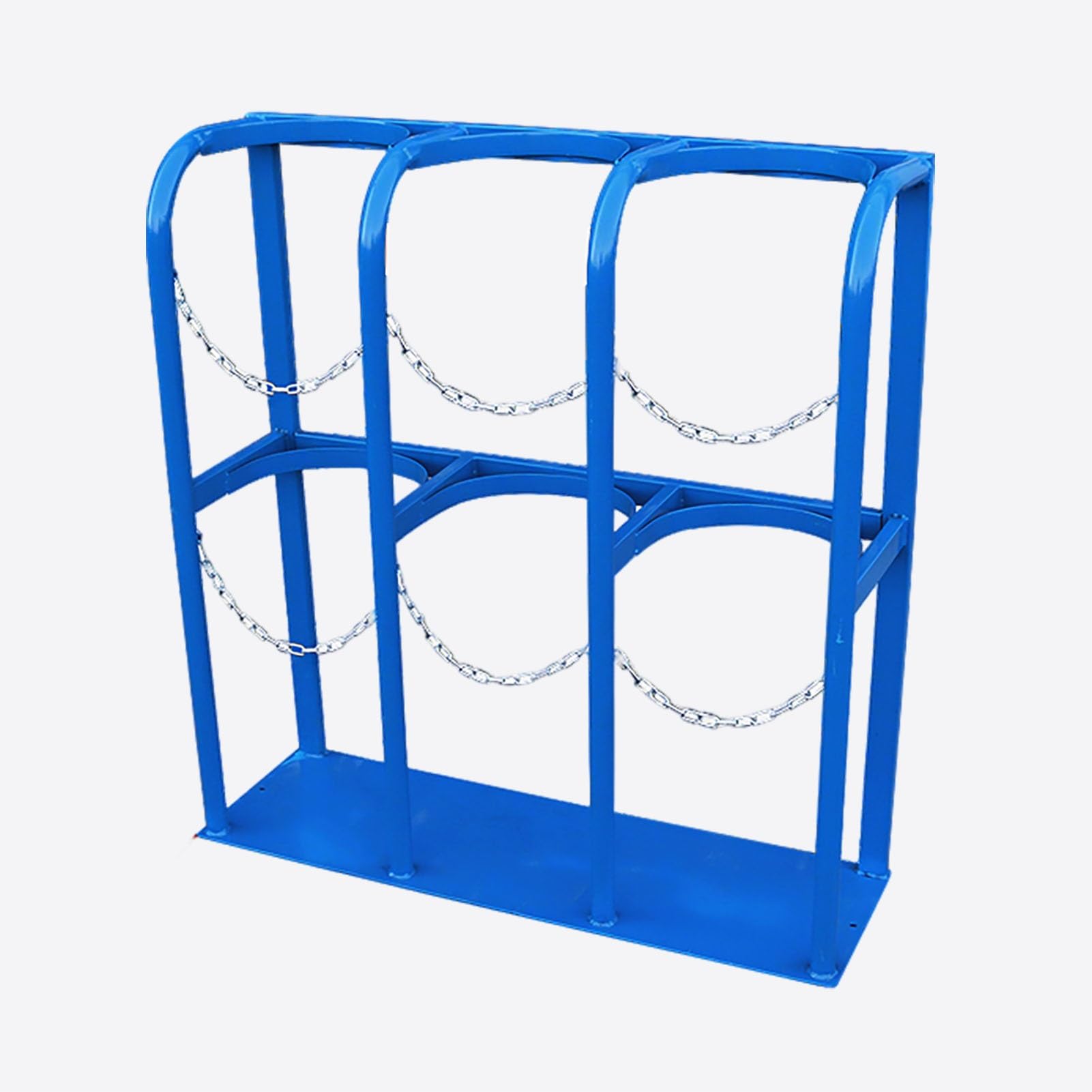 WXPGFEQ Oxygen Cylinder Rack with Safety Chains, Durable Floor-Mountable Fixed Shelf for Gas Cylinder Bracket, Nursing Home Storage Solution