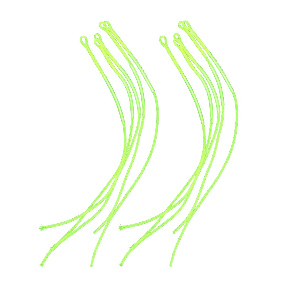 MagiDeal 10pcs Braided Fly Fishing Line Leader Loop Connectors Yellow