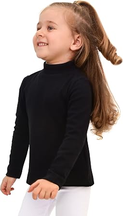 تي شيرت قطني أساسي بأكمام طويلة وياقة مدورة من Lilax Girls