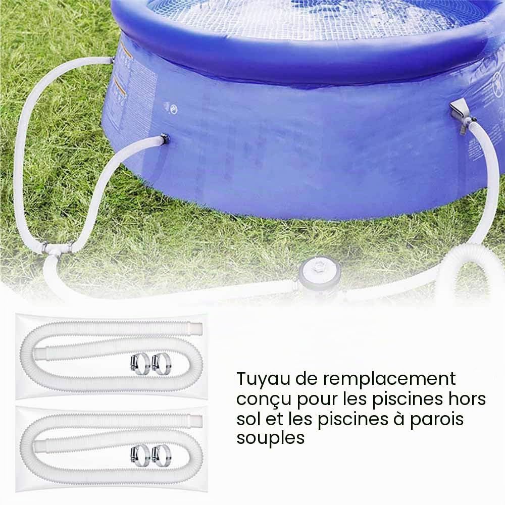 Tuyau de Rechange pour Piscine - Tuyau de Piscine - Pour Piscines Hors Sol- Tuyau de Rechange de 1,25 Pouces de Diamètre - Compatible avec Pompe Filtrante 330 GPH, 530 GPH et 1000 GPH