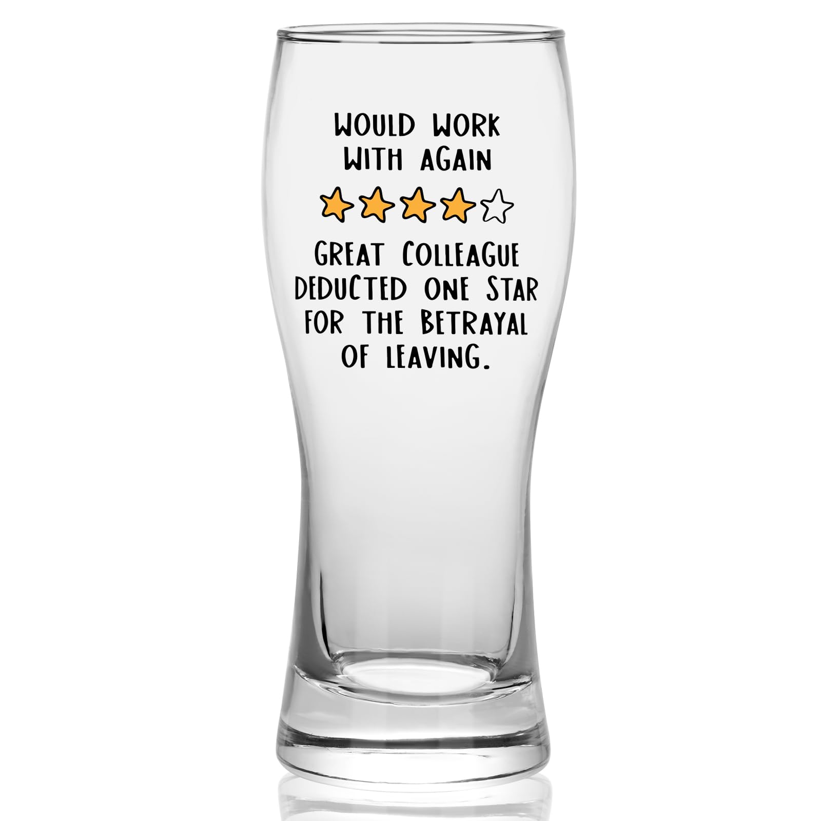 Joymaking Beer Glass Funny Leaving Gifts, Leaving Presents for Colleagues, Goodbye Gifts for Colleagues 460ml