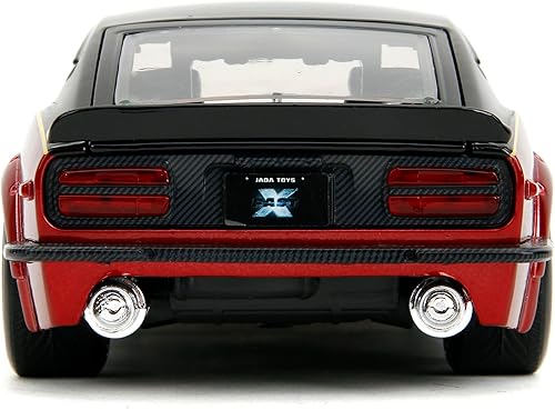 Miniatura 7 de 1972 Datsun 240Z Negro y Rojo Metálico con Gráficos Fast X (2023) Película Fast & Furious Series 124 Modelo de coche fundido a troquel por Jada 34916