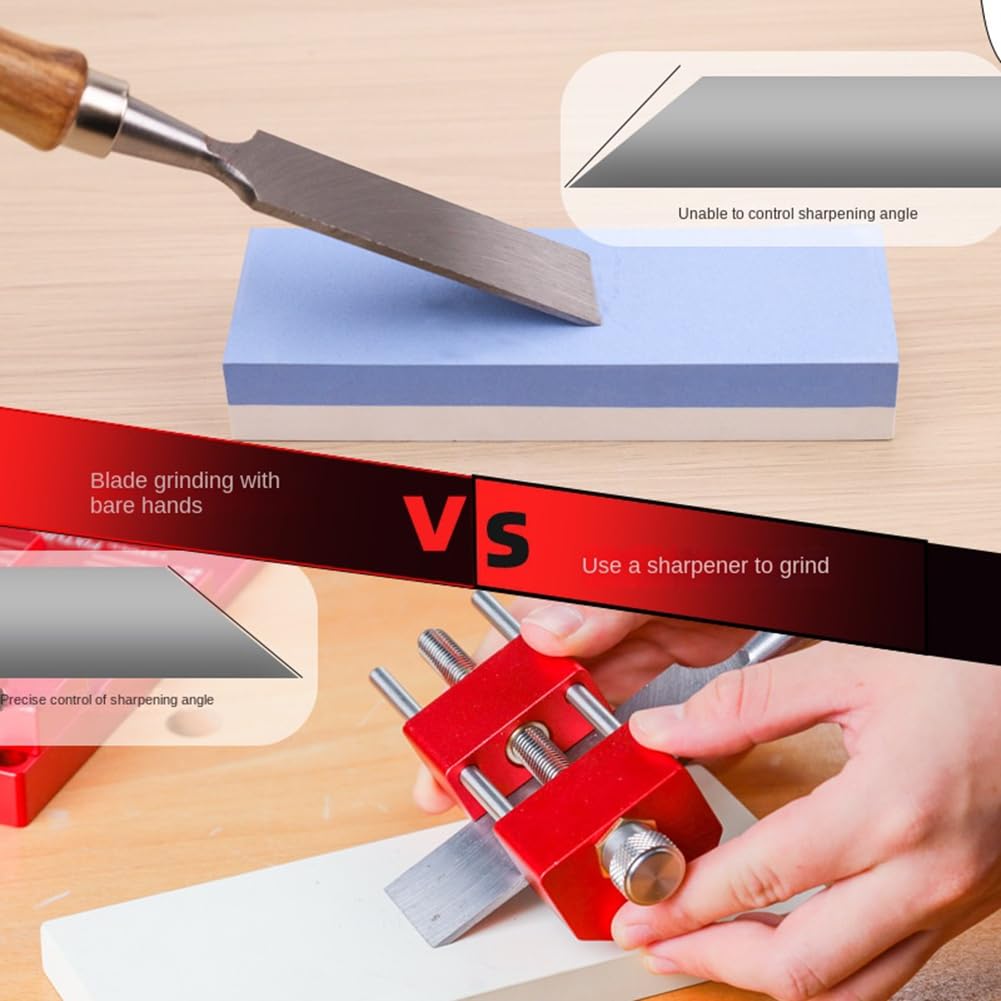Prowadnica do Ostrzenia Strugów do Drewna, Blok Kątowy, Przyrząd do Ostrzenia, Przyrząd do Ostrzenia, Kątownik do Dłut do Obróbki Drewna