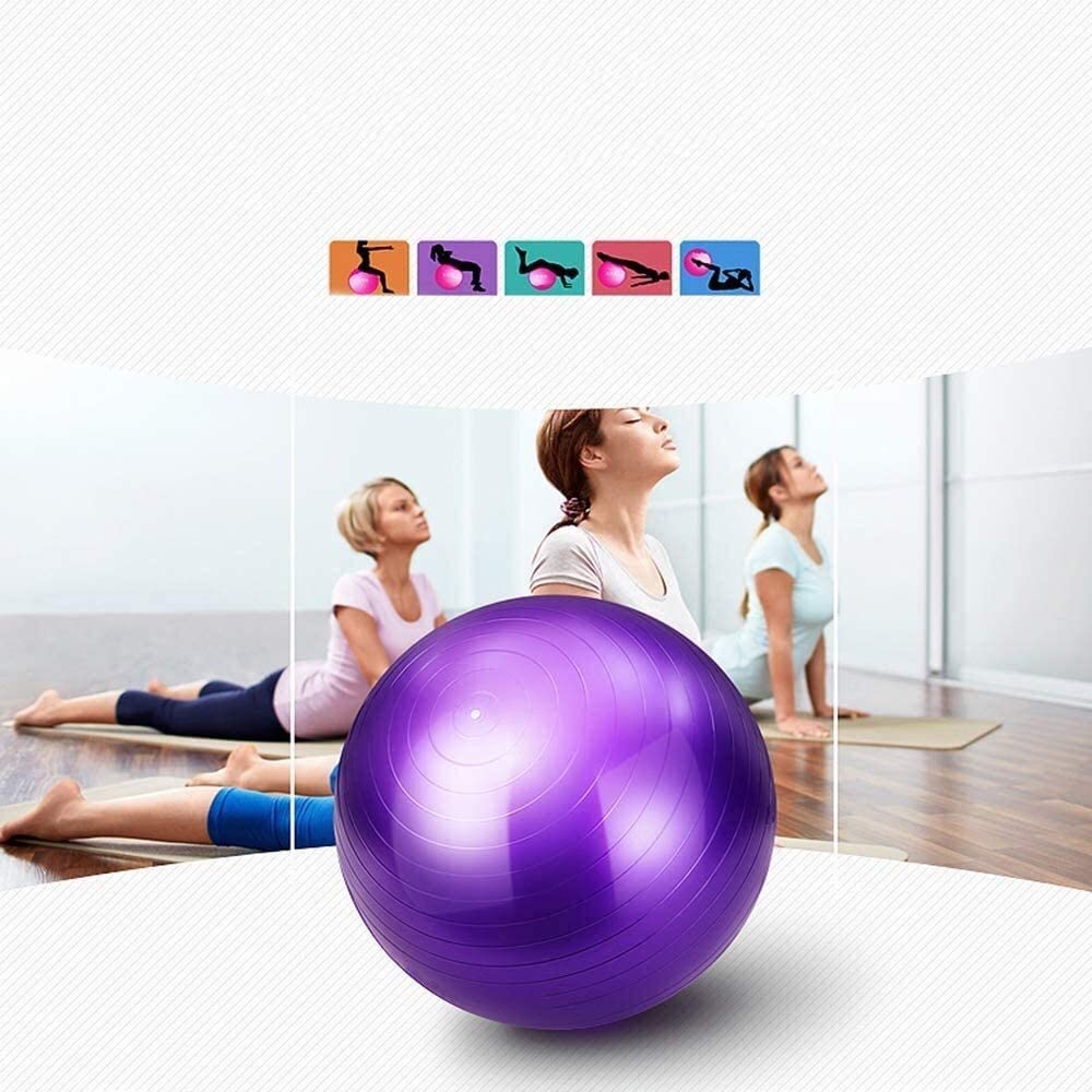 WDX- Pelota de Fitness, pelota de Yoga for Pilates, pelota de nacimiento, silla de oficina en casa, terapia física, ayuda al parto, pelota de entrenamiento de equilibrio peso suelto ( Color : Purple ,