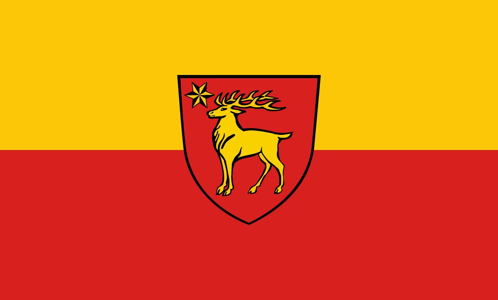 Drapeau Large Sigmaringen format paysage de 1.35m² pour mât