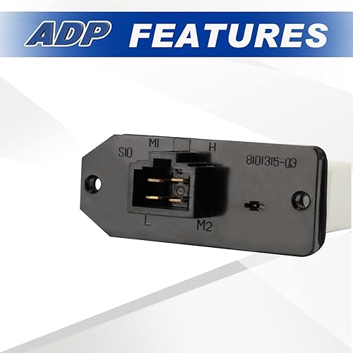 Miniatura 3 de ADP Resistencia del ventilador del motor del ventilador de HVAC compatible con vehículos Dodge y Jeep - Ram 1500, 2500, Grand Cherokee, Concorde -