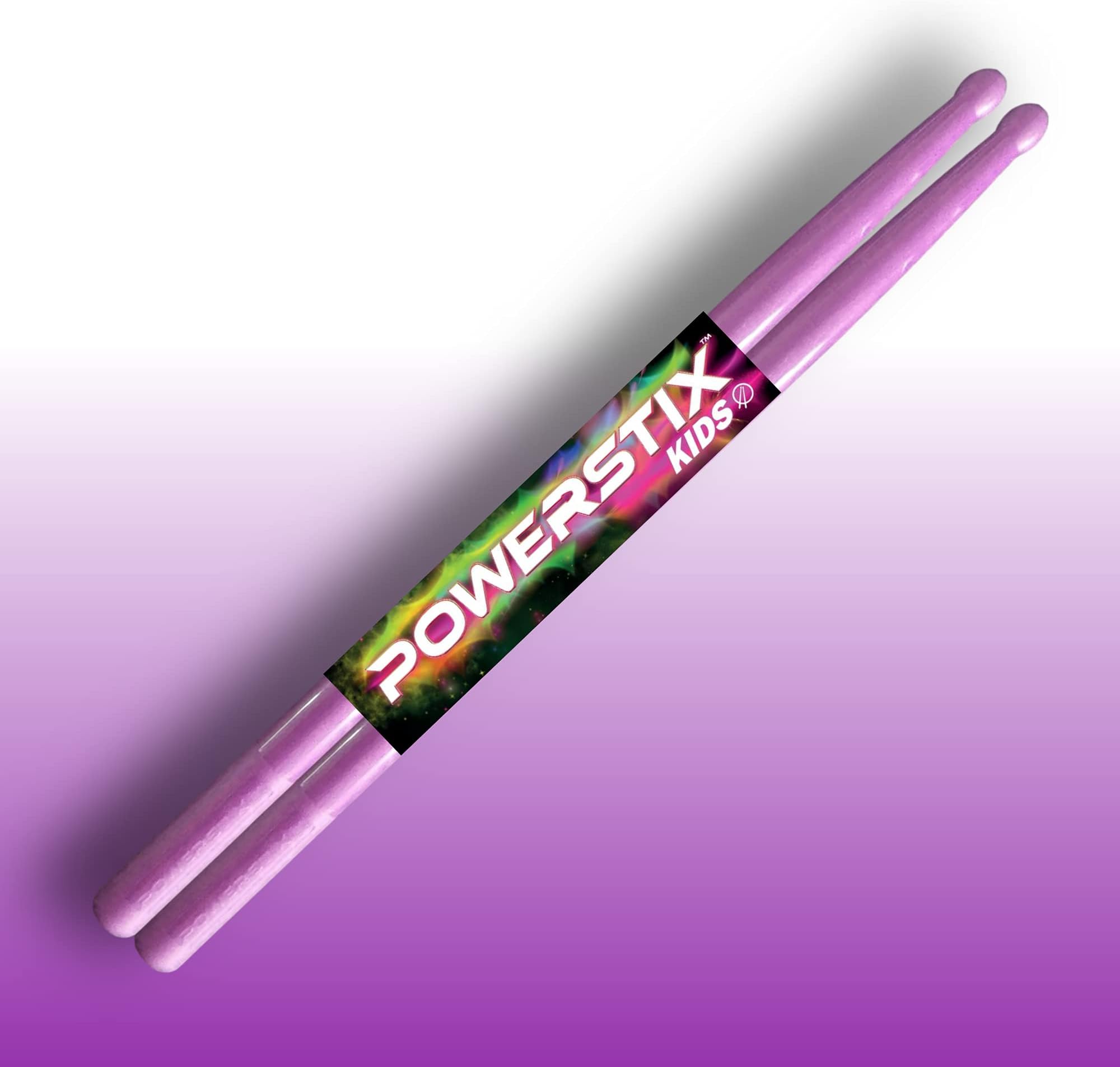 Colorful Drumsticks for Kids, Durable and Light, Specially Designed for Both Electronic Drums and Acoustic Drums for Kids (Small Stars Purple)