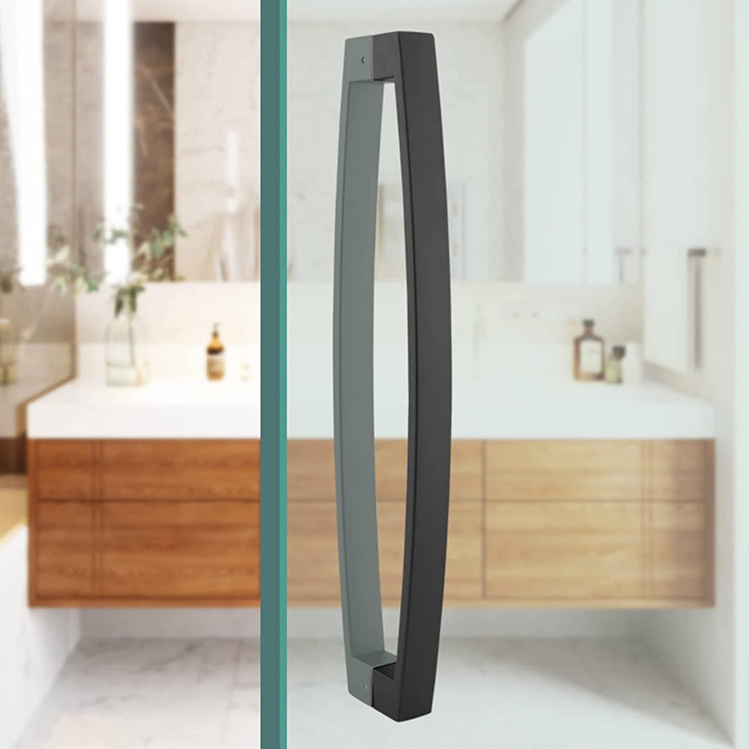 Poignée de porte d'entrée en inox pour cabine de douche italienne et verrière de cuisine