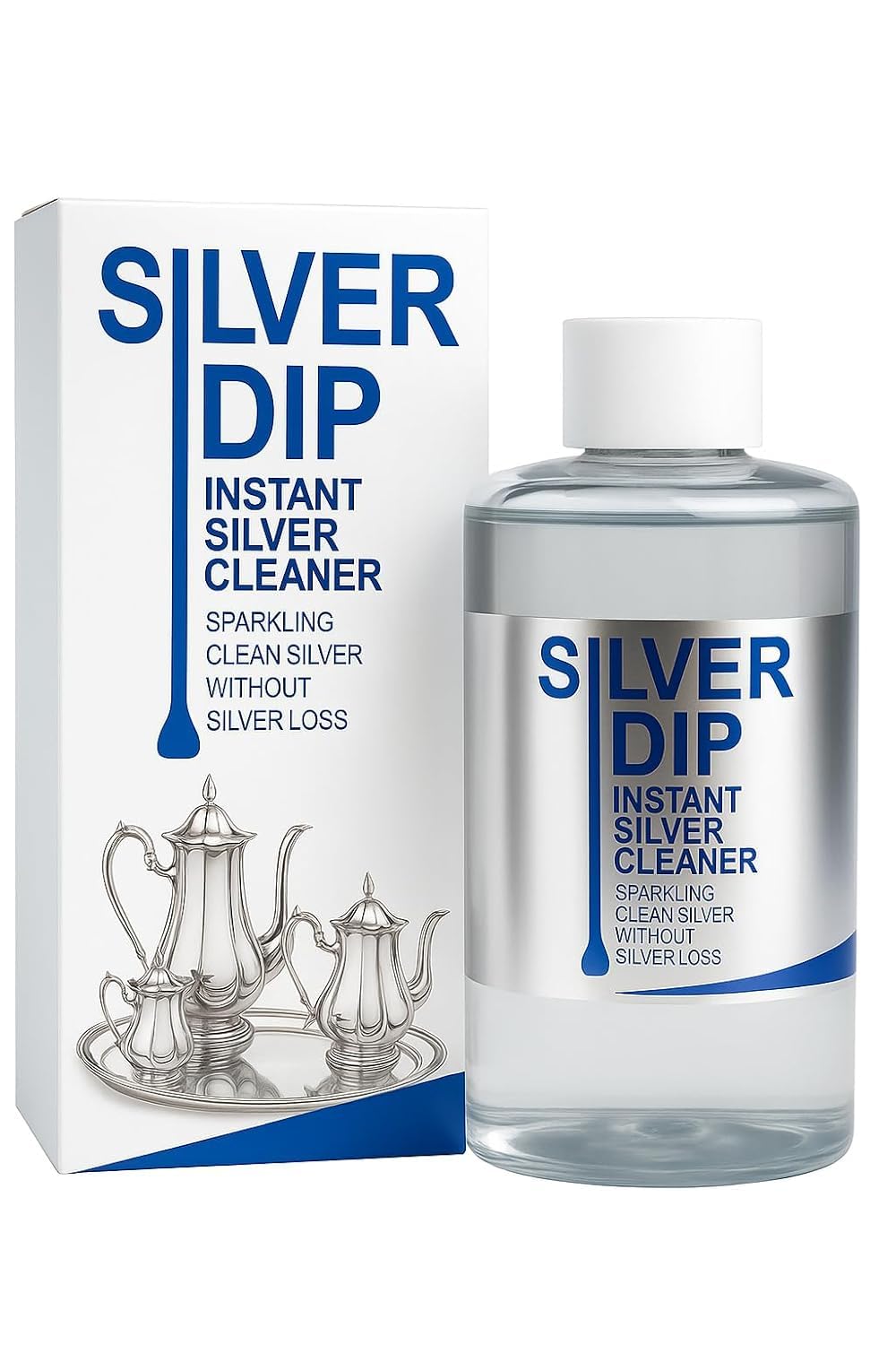 Pure Nest Silver Dip – Instant Silver Cleaner Solution for Jewelry, Utensils, Coins, Idols & Ornaments | Removes Tarnish & Restores Shine