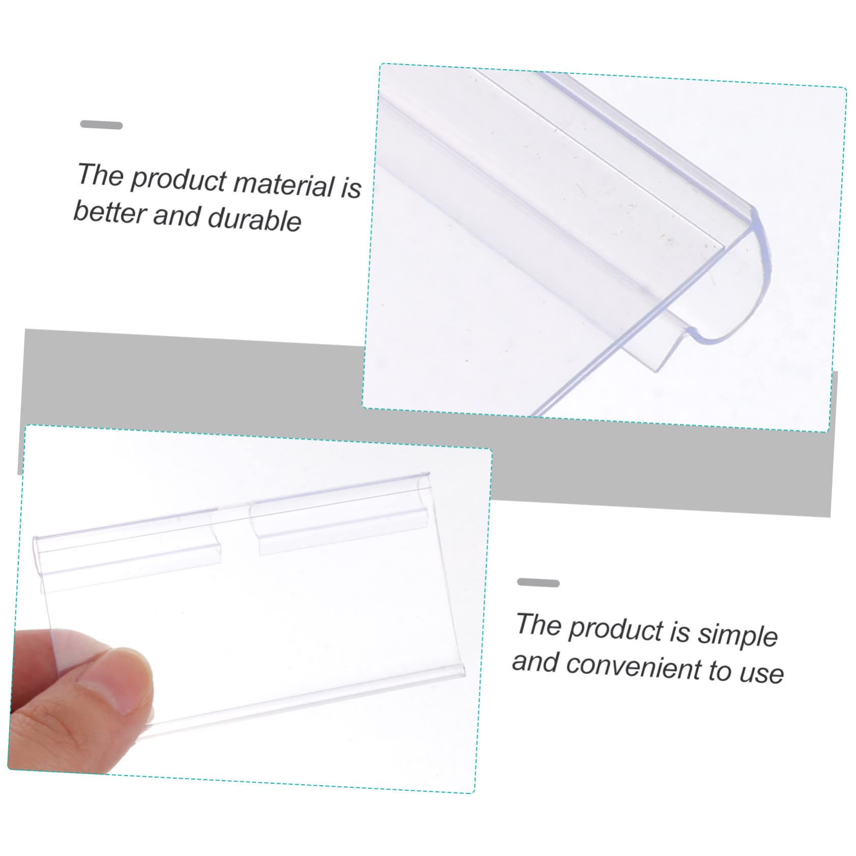 Housoutil 2 Ensembles Porte Étiquettes Transparent Pour Rayonnage Supports Étiquettes Pratiques Pour Prix Et Descriptions 100 Pièces * 2