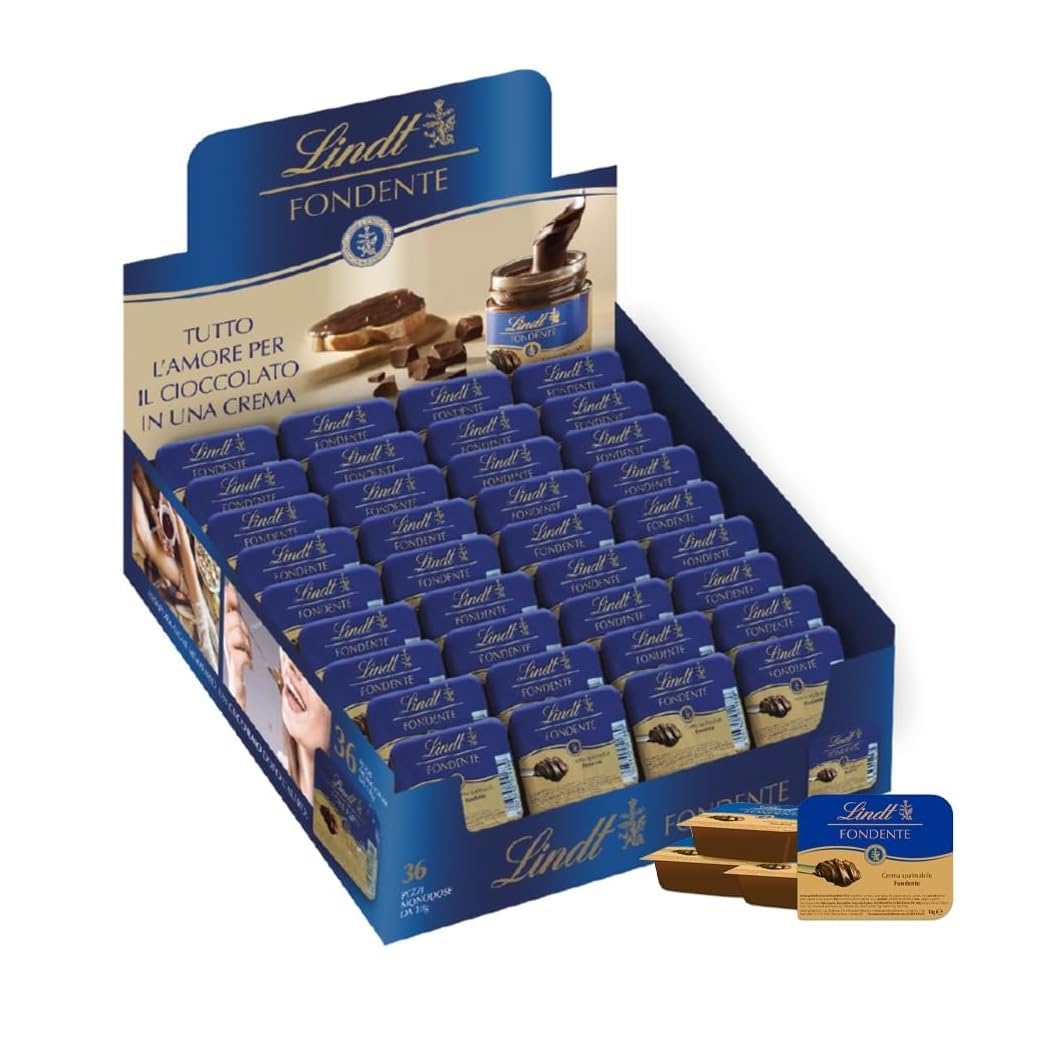 Lindt Dark Chocolate Spread, 18g Single Portion Format - 36 Pieces