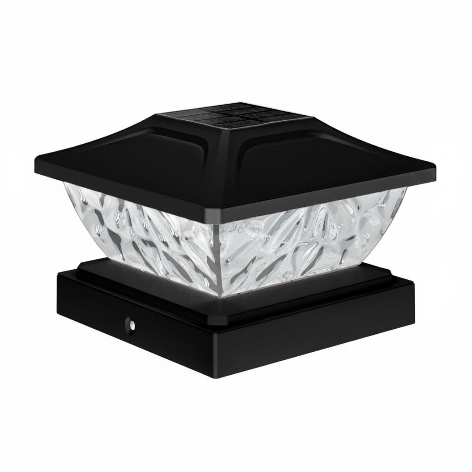 Solar Post Light Waterproof Pillar Lamp Weather-Resistant Cap Lantern for Courtyard, Garden, Gate, Black | Garden & Patio Torches Outdoor Lighting Yard Living-image-19