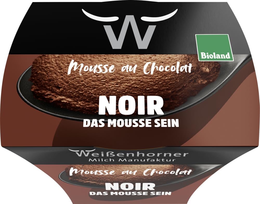 Weißenhorner Milch Manufaktur Bioland Mousse au Chocolat noir (6 x 80 gr)