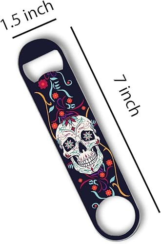 Miniatura 2 de Abridor de botellas de acero inoxidable, abridor de botellas de cerveza duradero para el hogar, cocina, bar, restaurante, fiesta, 7 pulgadas (flor