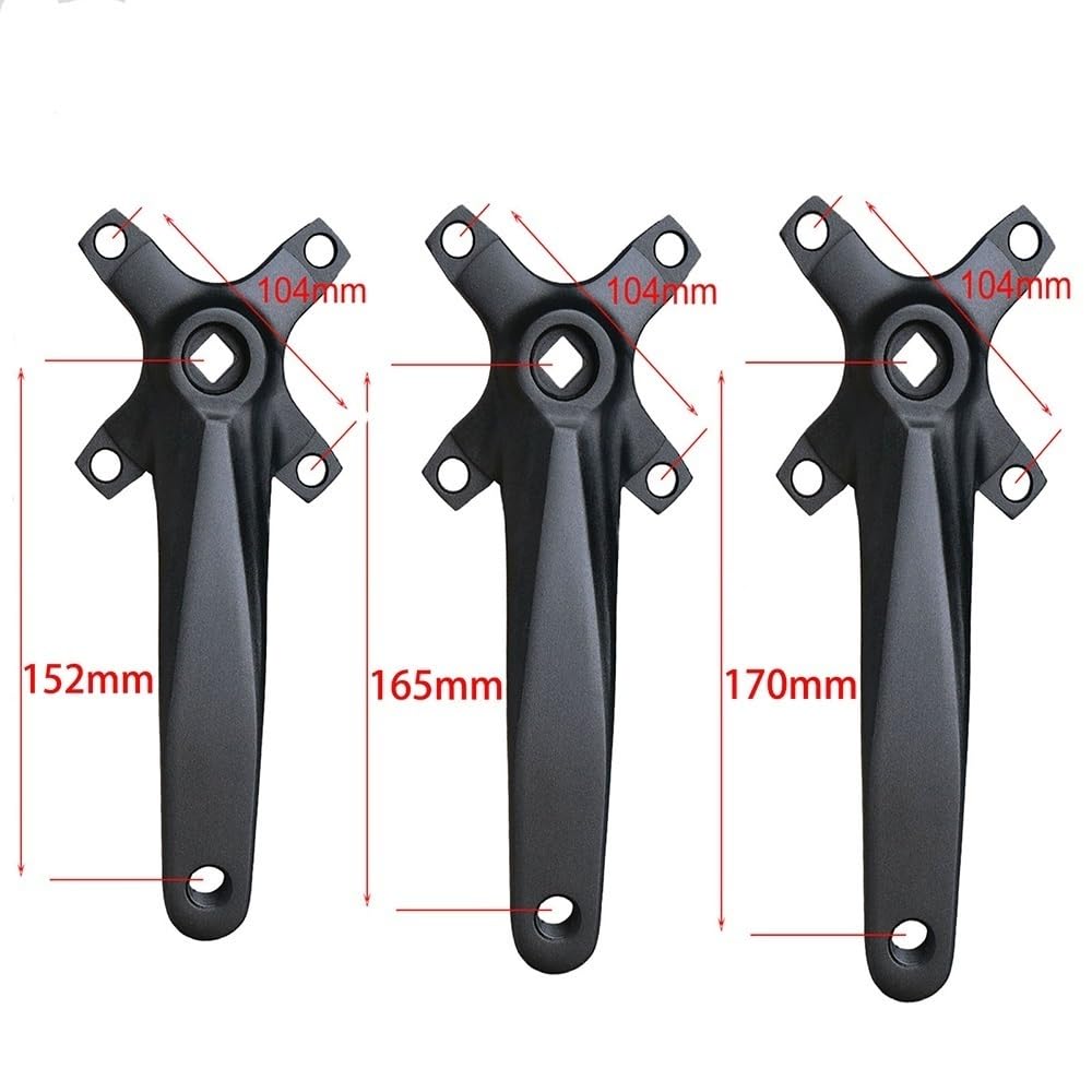 Guarnitura Bici da Strada 152/165/170mm Pedivelle Quadrato Stretta Larga Corona 30/32/34/36/38/40/42T 8/9/10/11s Manovella MTB Bici Pieghevoli