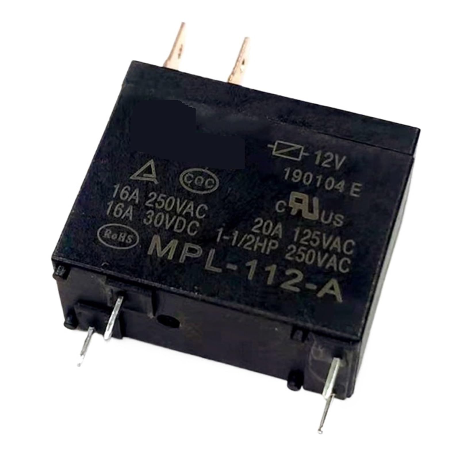 Relais 12V 4 broches MPL-112-A pour circuit imprimé automobile