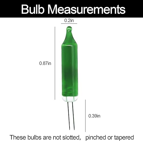 Vista 2 de EBaokuup 100 mini bombillas de repuesto de Navidad – 2.5 voltios de repuesto de luz de Navidad – Bombillas de repuesto para árboles de Navidad Verde
