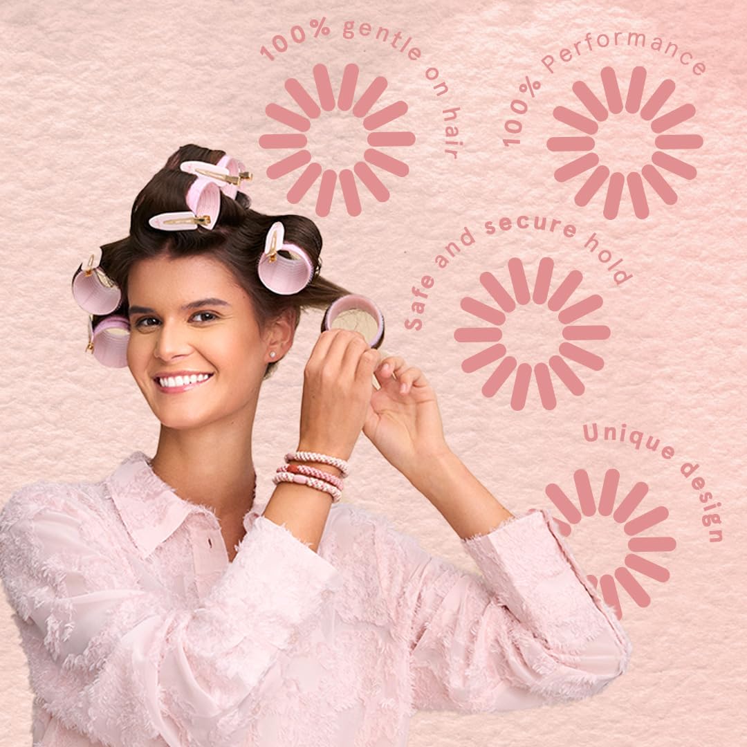 invisibobble Twistar Blush Braids I stylowa i przyjazna dla włosów akcesoria do włosów, 3 sztuki