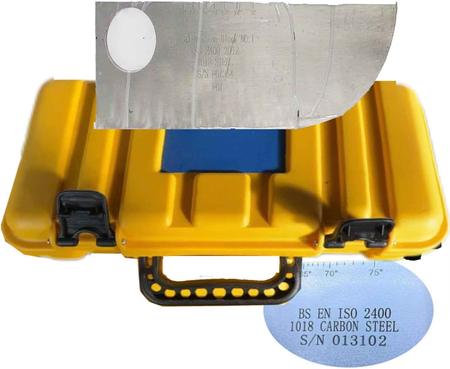 Ultrasonic Flaw Detector Calibration Test Block NDT Flaw Detector Test Block Ultrasonic Calibration Test Block with 100mm Radius 1.5mm 50.0mm Holes for Ultrasound Testing