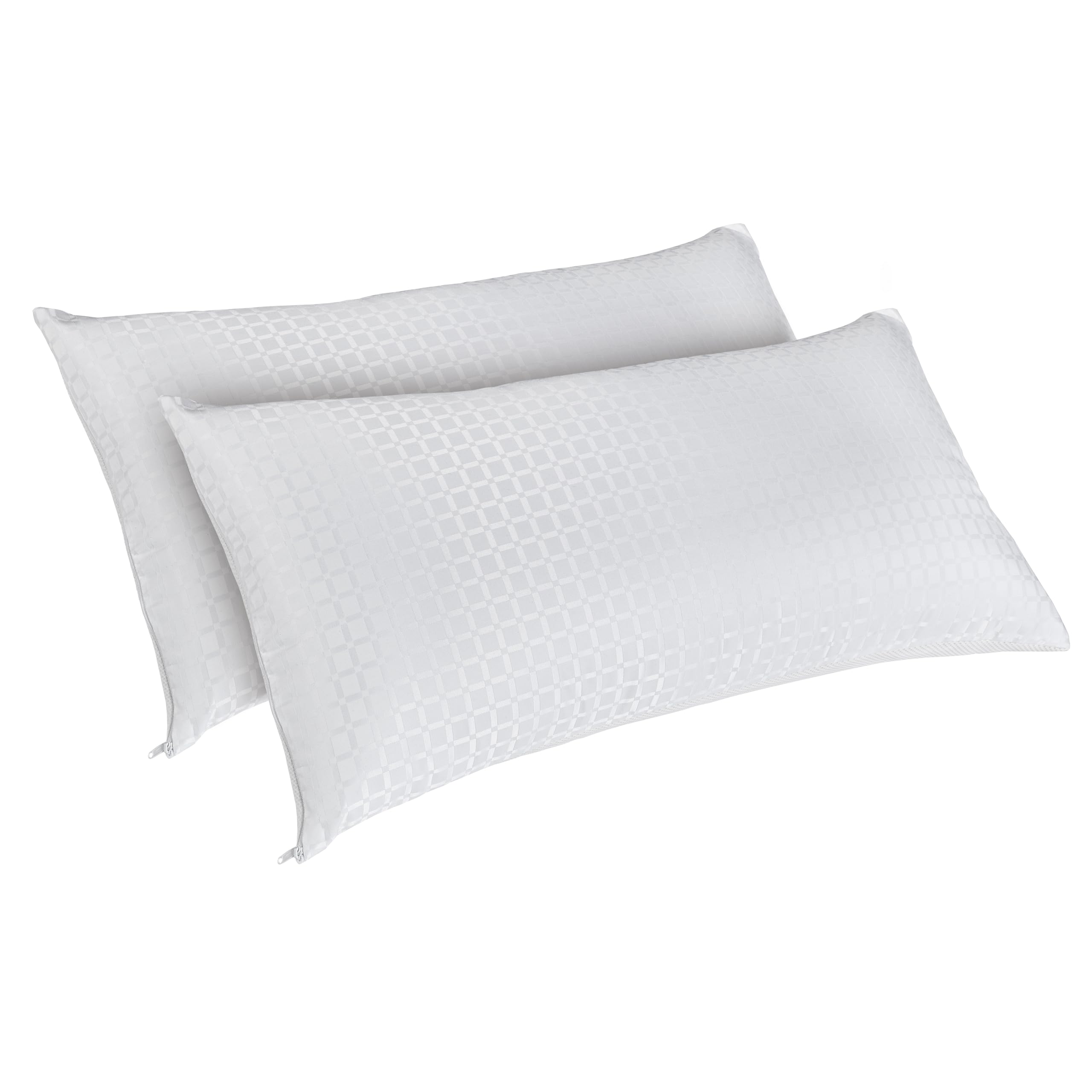 PIKOLIN Pack de 2 Almohadas de Fibra | 70cm | Firmeza Media-Baja | Cambio de Postura y Dormir de Lado | Funda Microfibra | Malla 3D | Cooper