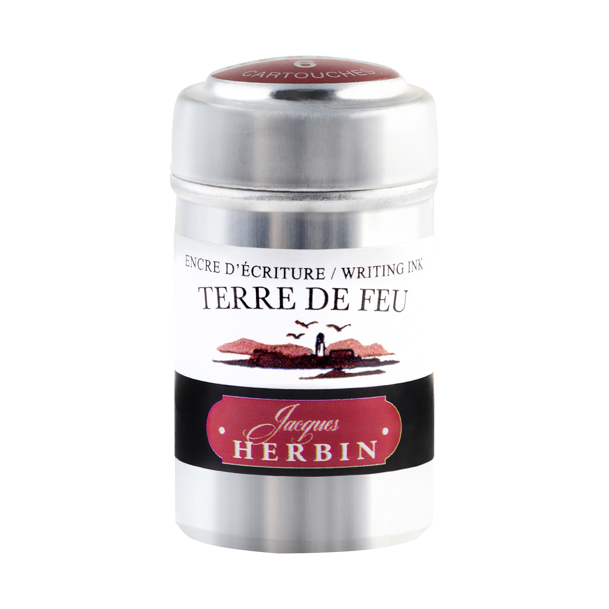 Herbin Ink Cartridges Tin of 6 - Terre De Feu